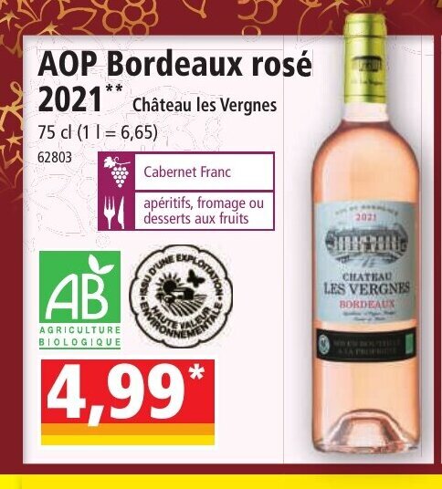 Norma AOP Bordeaux rosé offre