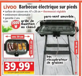 Norma Livoo Barbecue électrique sur pieds offre