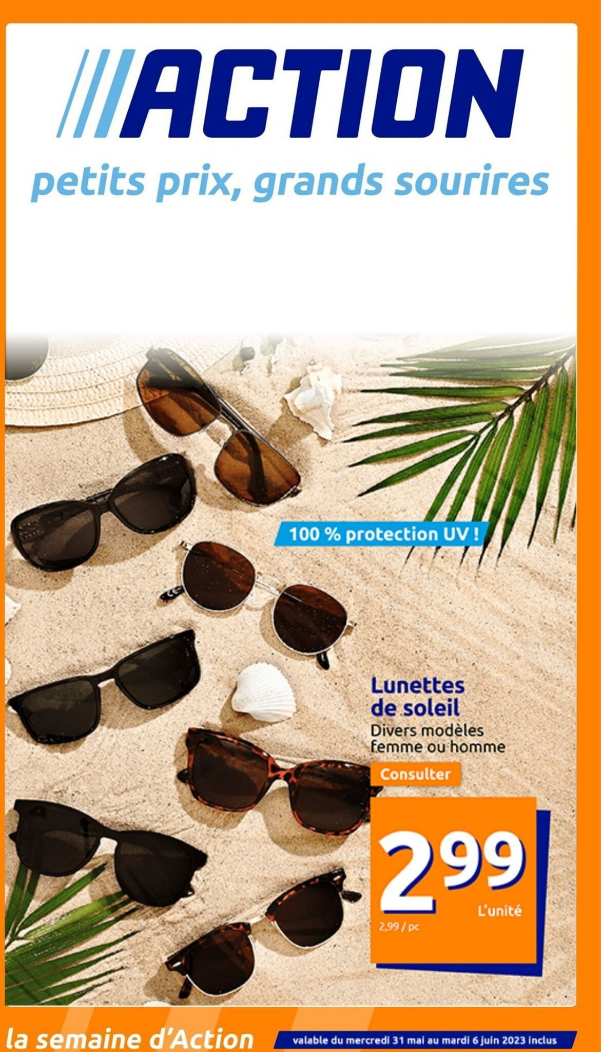 Action Lunettes de soleil Divers modèles femme ou homme Consulter offre