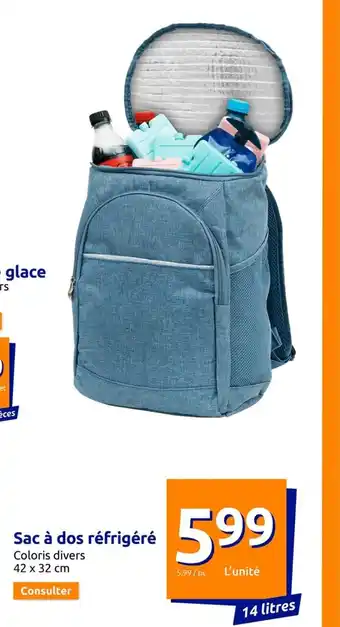 Action Sac à dos réfrigéré offre