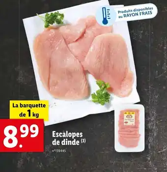 Lidl Escalopes de dinde (3) offre