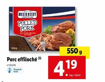 Lidl Viande de porc offre