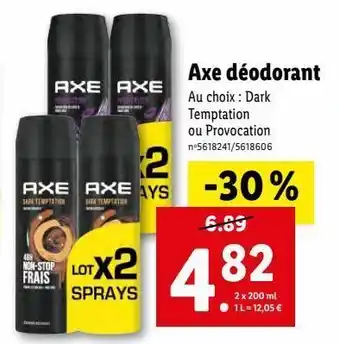 Lidl Déodorant axe offre