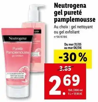 Lidl Gel douche neutrogena offre