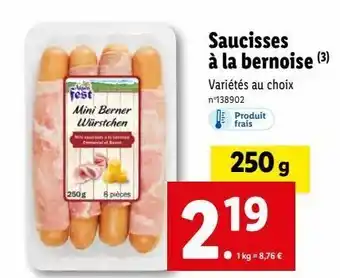 Lidl Saucisses offre