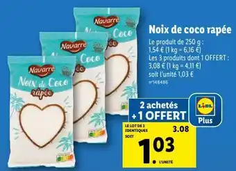 Lidl Noix de coco offre