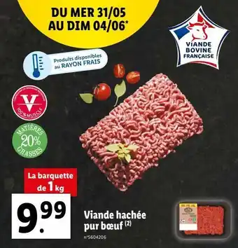 Lidl Viande hachée de boeuf offre