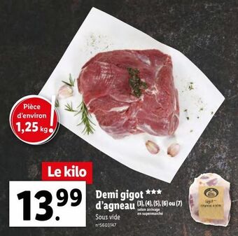 Lidl Gigot d'agneau offre