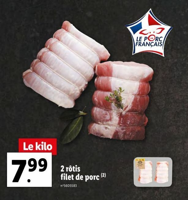 Lidl Rôti de porc filet offre