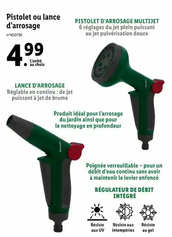 Lidl Pistolet à eau offre