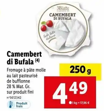 Lidl Camembert offre