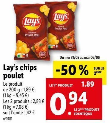 Lidl Chips lay's offre