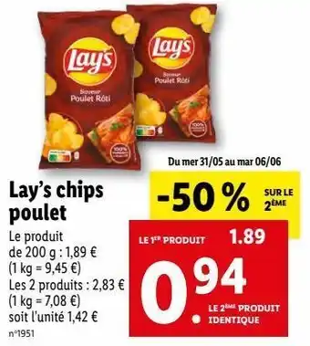 Lidl Chips lay's offre