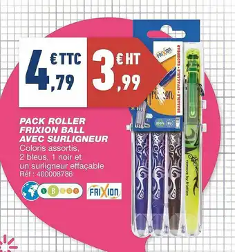 Pack Roller Frixion Ball Avec Surligneur