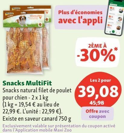 Maxi Zoo Snacks offre