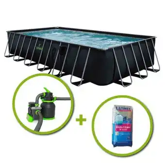 Cash Piscines Kit piscine tubulaire yzaki 7.32mx3.66mx1.32m offre