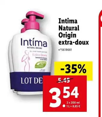 Intima Natural Origin extra-doux