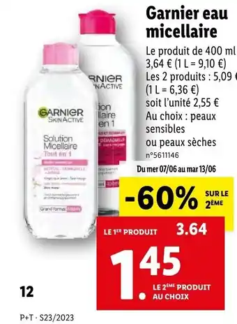 Garnier eau micellaire