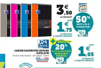Cahier easynotes oxford 21x31,5 cm