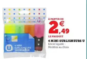 4 Mini surligneurs u