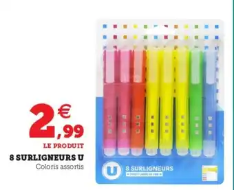 Hyper U 8 Surligneurs u offre