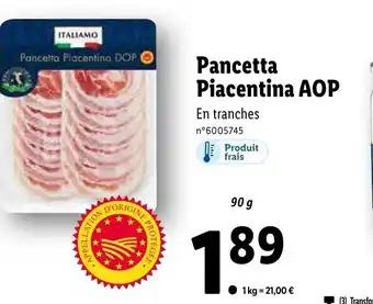Pancetta Piacentina AOP