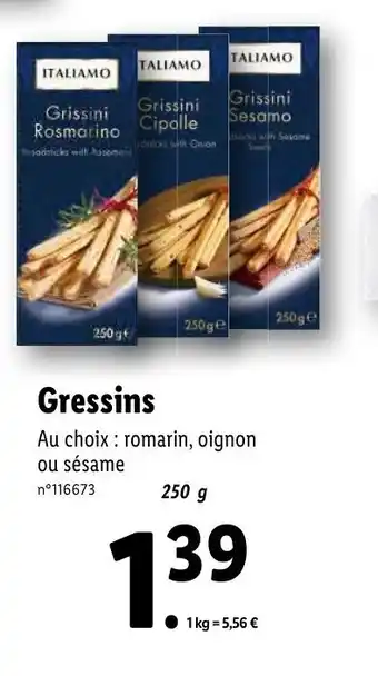 Lidl Gressins offre