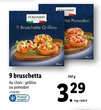 9 bruschetta
