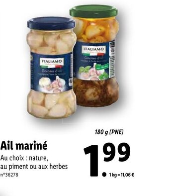 Lidl Ail mariné offre