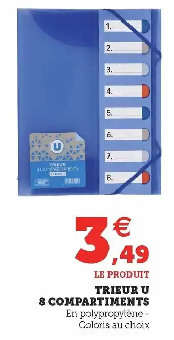 Hyper U Trieur u 8 compartiments offre