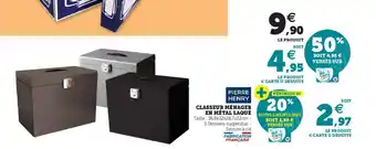 Hyper U Classeur ménager en métal laqué offre