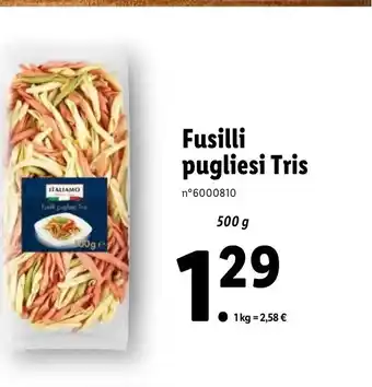Lidl Fusilli pugliesi Tris offre
