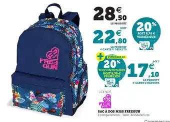 Hyper U Sac àdos miss freegun offre