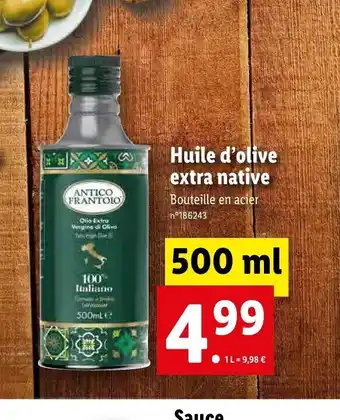 Lidl Huile d'olive extra native offre