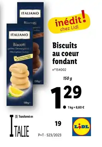 Biscuits au coeur fondant