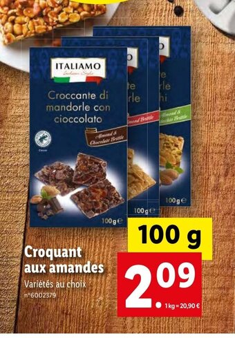 Lidl Croquant aux amandes offre