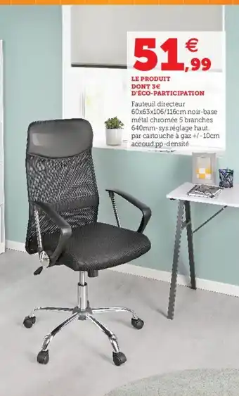 Hyper U Fauteuil directeur offre
