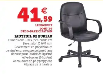 Hyper U Fauteuil de bureau offre
