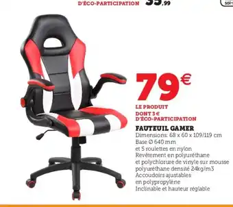 Hyper U Fauteuil gamer offre