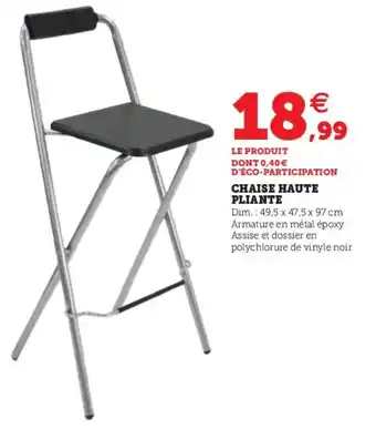 Hyper U Chaise haute pliante offre