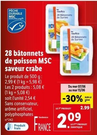 Lidl Surimi offre