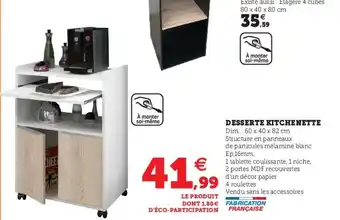 Hyper U Desserte kitchenette offre