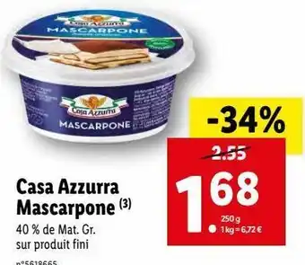 Lidl Mascarpone offre