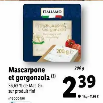 Lidl Mascarpone offre