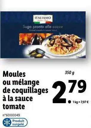 Lidl Moules offre