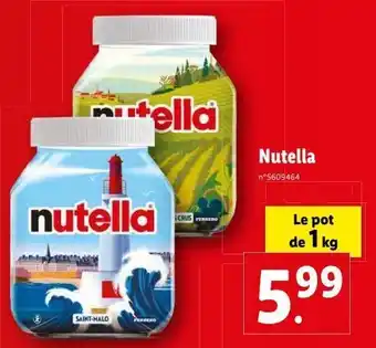 Lidl Crème de chocolat nutella offre