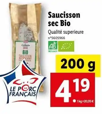 Lidl Saucisson offre