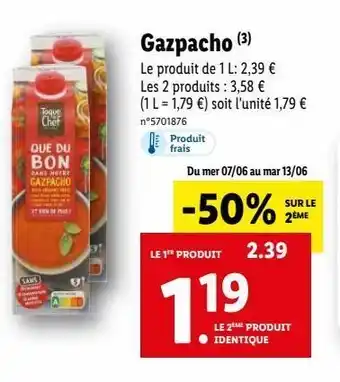 Lidl Gazpacho offre
