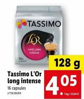 Lidl Café tassimo offre