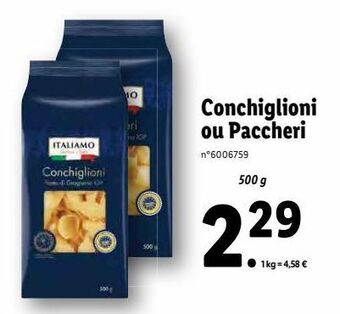 Lidl Pâtes offre